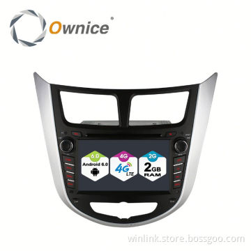 Ownice 4 core 2G RAM car dvd player for Hyundai Verna Accent Solaris with multimedia player With WIFI gps rds BT radio
